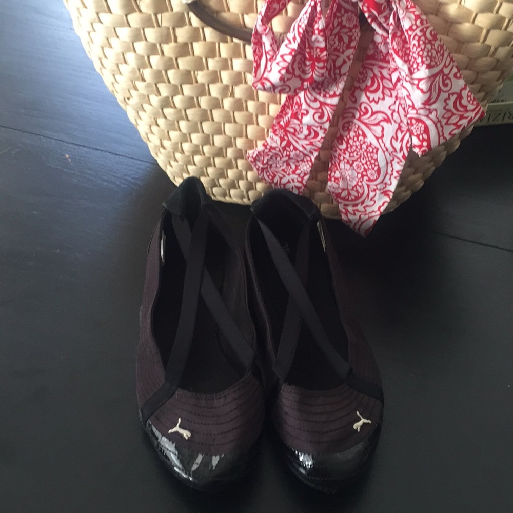 Puma black ballet flats/sneakers size 8.5